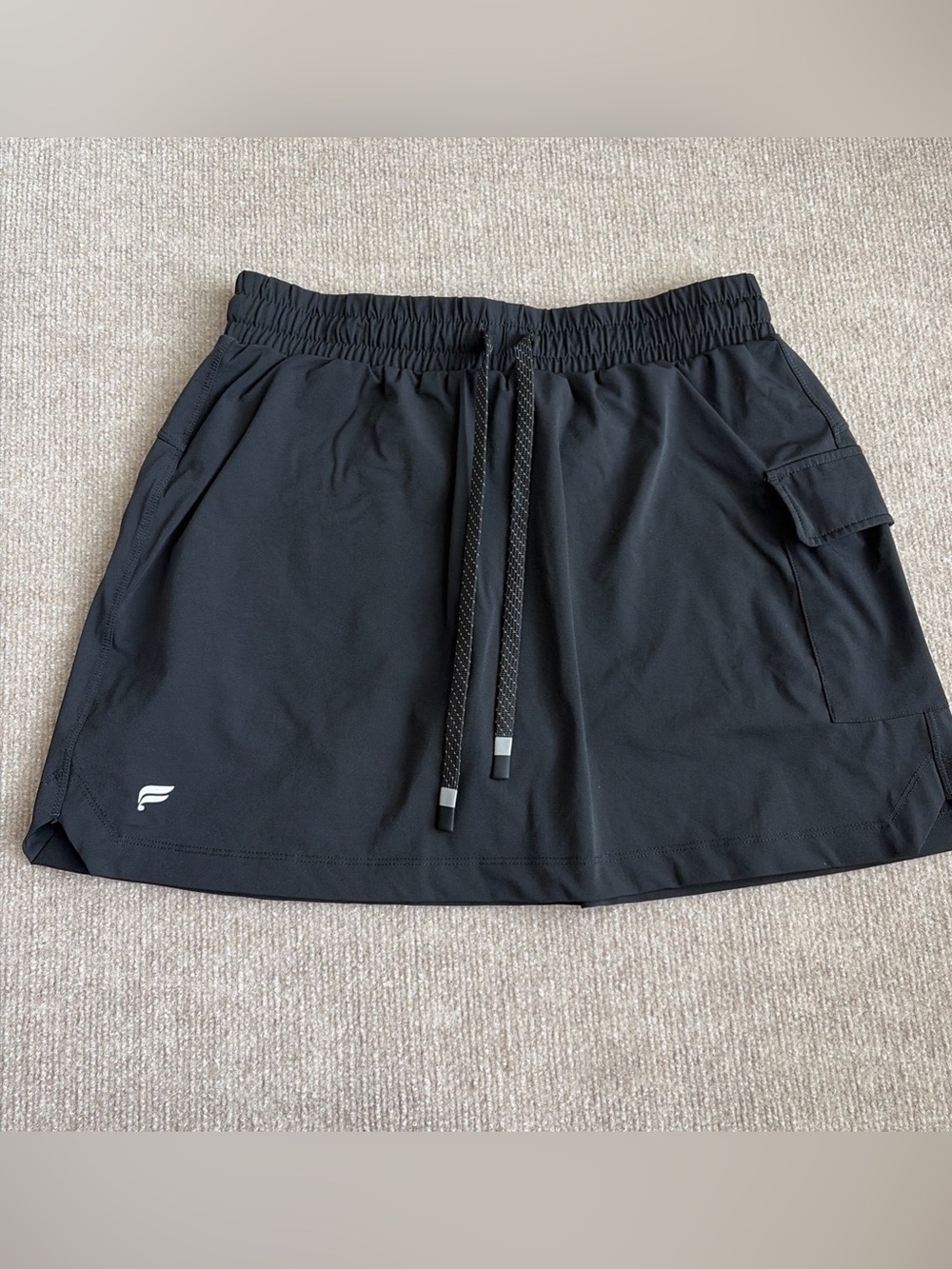Fabletics Women’s Sz M One Cargo Skirt Skort Black Athletic Active Pockets